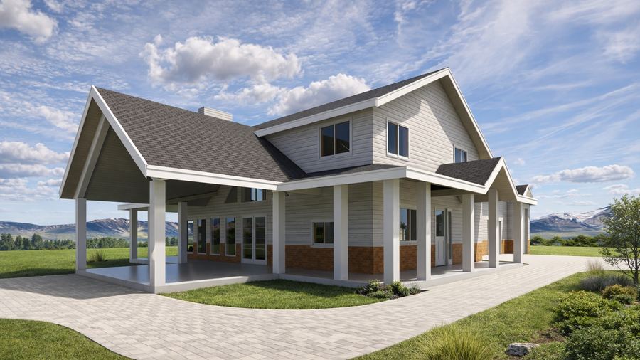 The Fieldstone exterior rendering